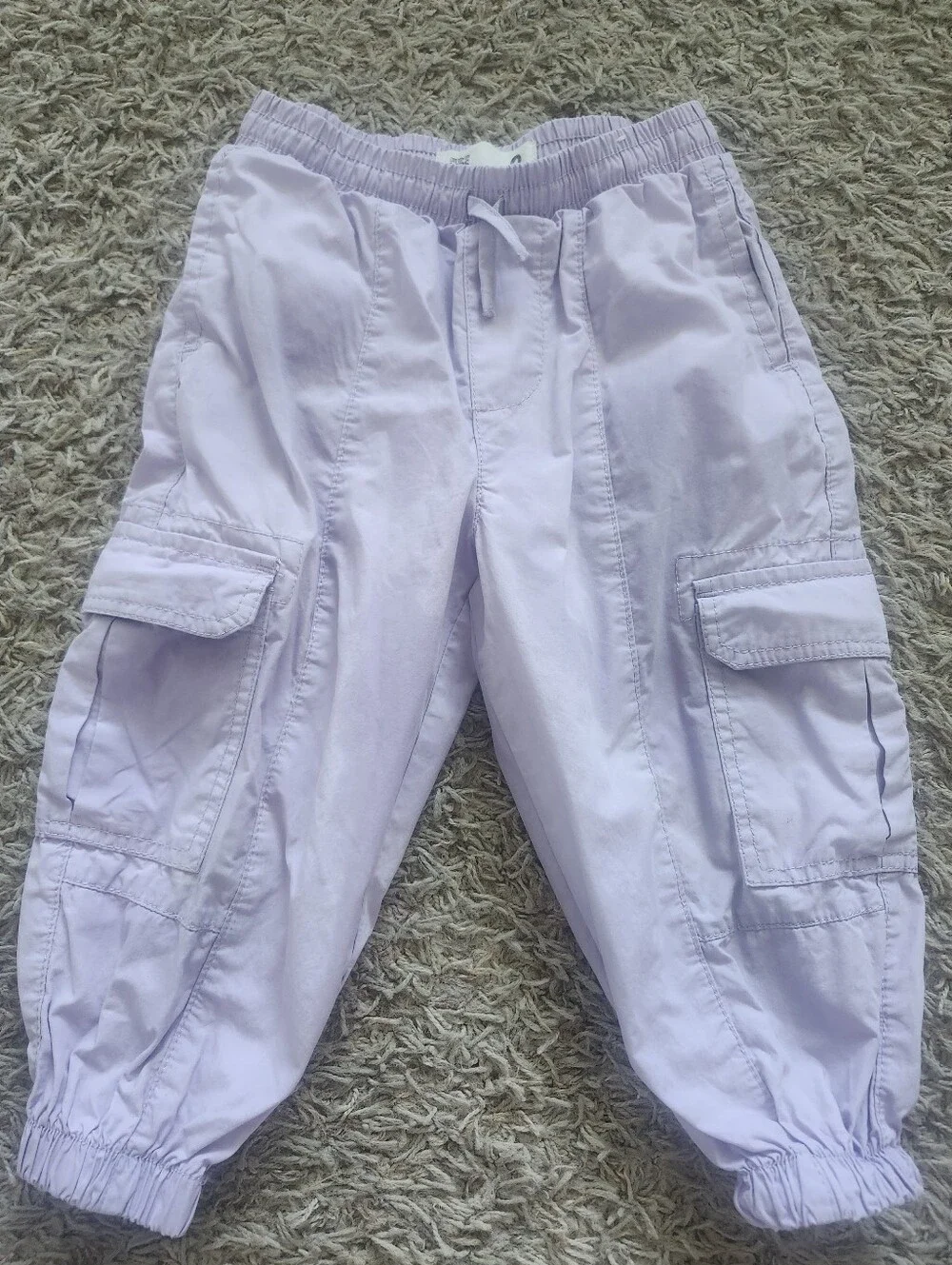Cotton-On Toddler Cargo Jogger Pants in Light Lilac